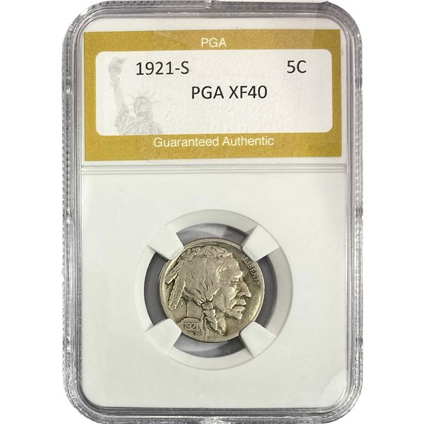 1921-S Buffalo Nickel PGA XF40