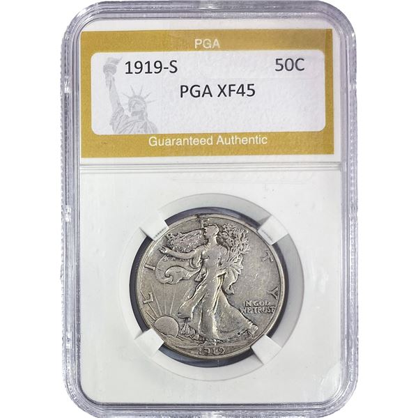1919-S Walking Liberty Half Dollar PGA XF45