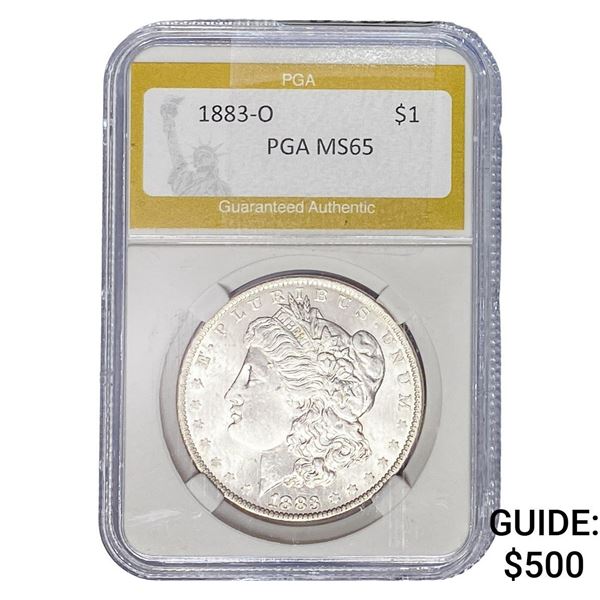 1883-O Morgan Silver Dollar PGA MS65