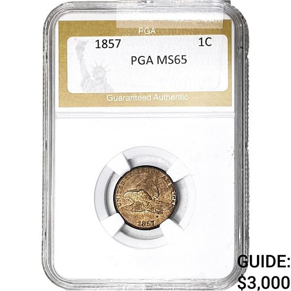 1857 Flying Eagle Cent PGA MS65