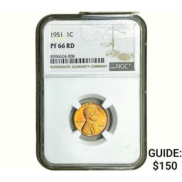 1951 Wheat Cent NGC PF66 RD
