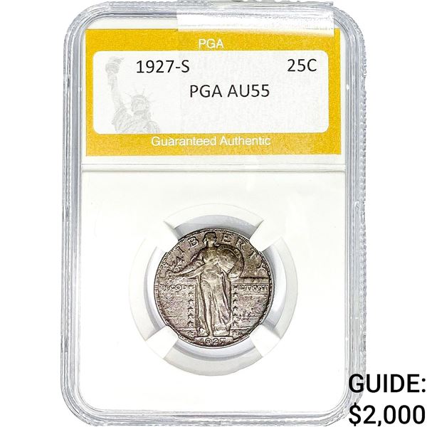 1927-S Standing Liberty Quarter PGA AU55