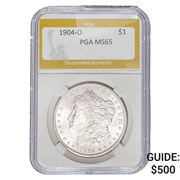 1904-O Morgan Silver Dollar PGA MS65