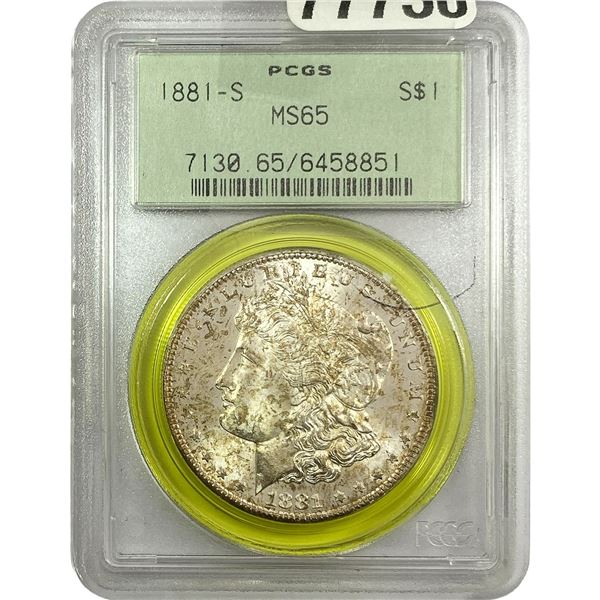 1881-S Morgan Silver Dollar PCGS MS65