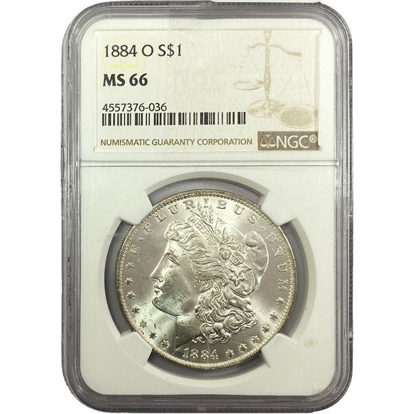 1884-O Morgan Silver Dollar NGC MS66