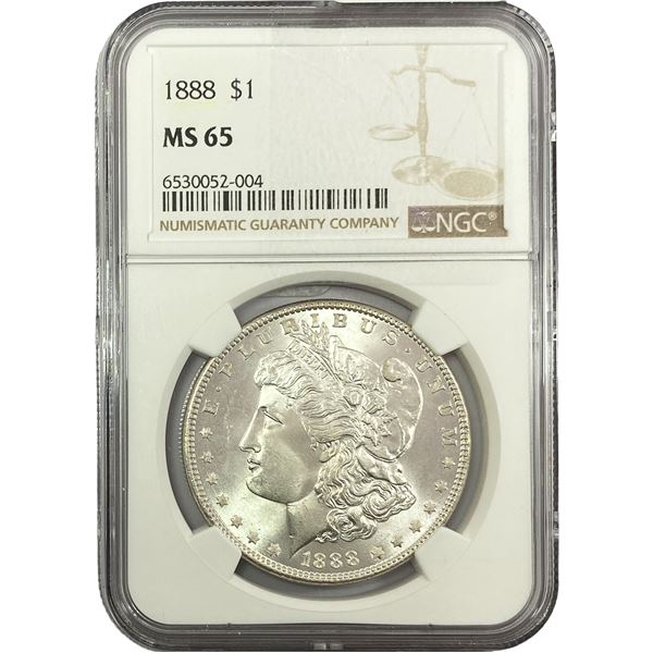 1888 Morgan Silver Dollar NGC MS65