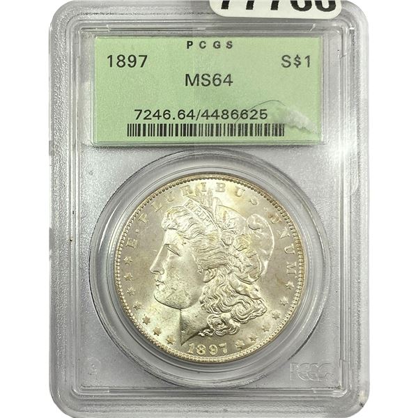 1897 Morgan Silver Dollar PCGS MS64