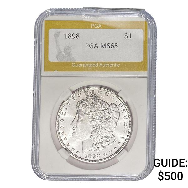 1898 Morgan Silver Dollar PGA MS65