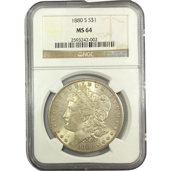 1880-S Morgan Silver Dollar NGC MS64
