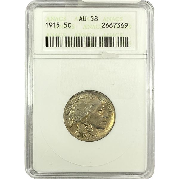 1915 Buffalo Nickel ANACS AU58