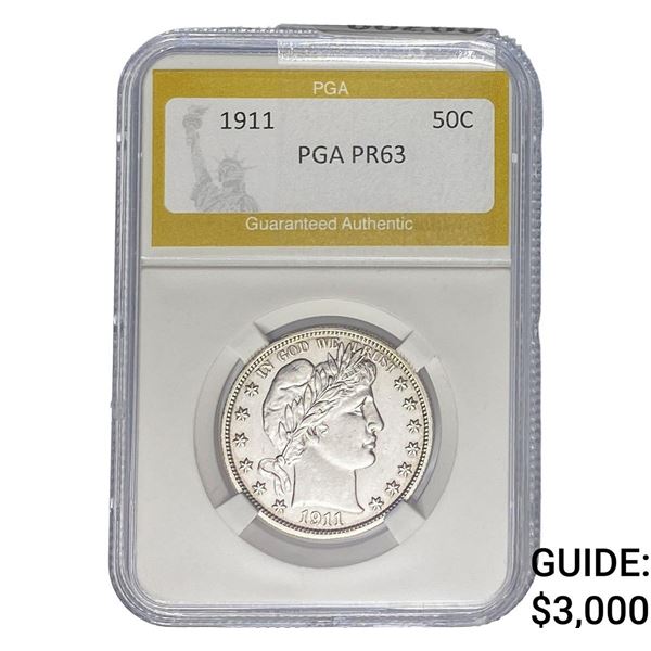 1911 Barber Half Dollar PGA PR63