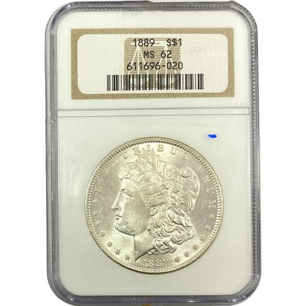 1889 Morgan Silver Dollar NGC MS62