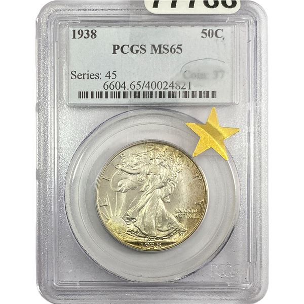 1938 Walking Liberty Half Dollar PCGS MS65