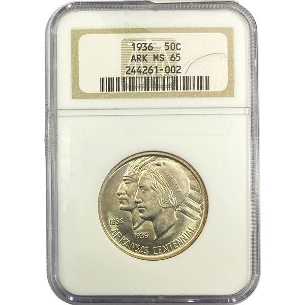 1936 Arkansas Half Dollar NGC MS65