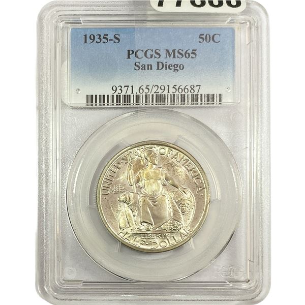 1935-S San Diego Half Dollar PCGS MS65