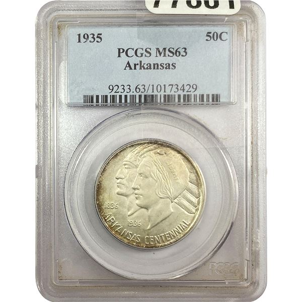 1935 Arkansas Half Dollar PCGS MS63