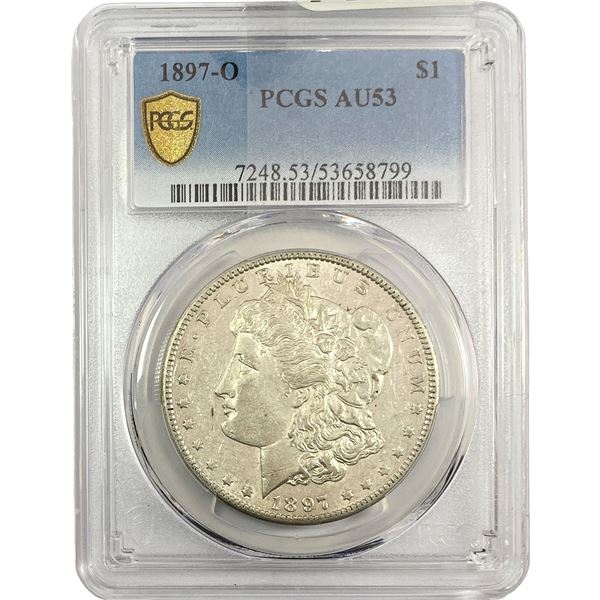 1897-O Morgan Silver Dollar PCGS AU53