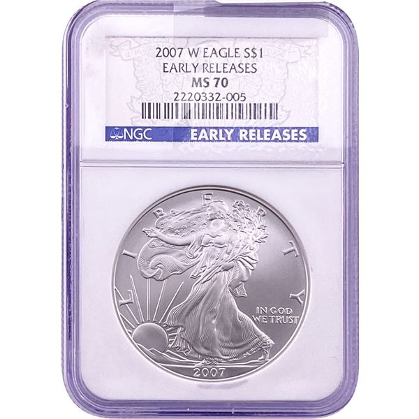 2007 Silver Eagle NGC MS70