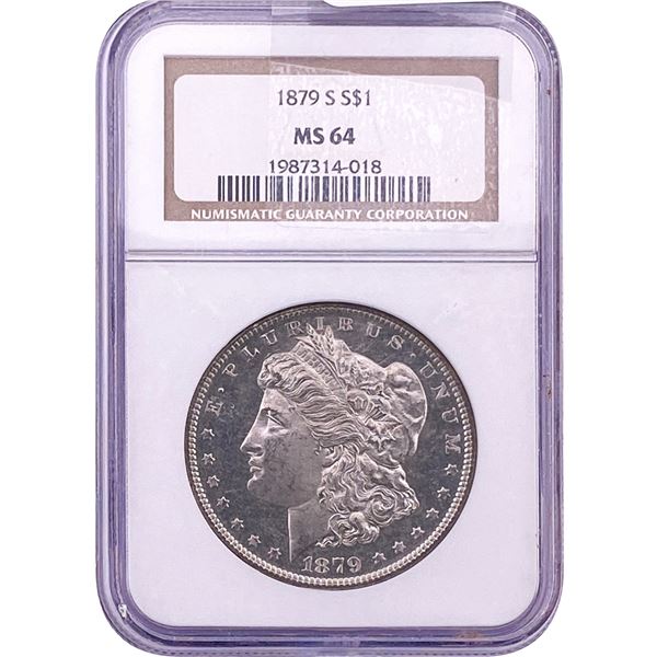 1879-S Morgan Silver Dollar NGC MS64