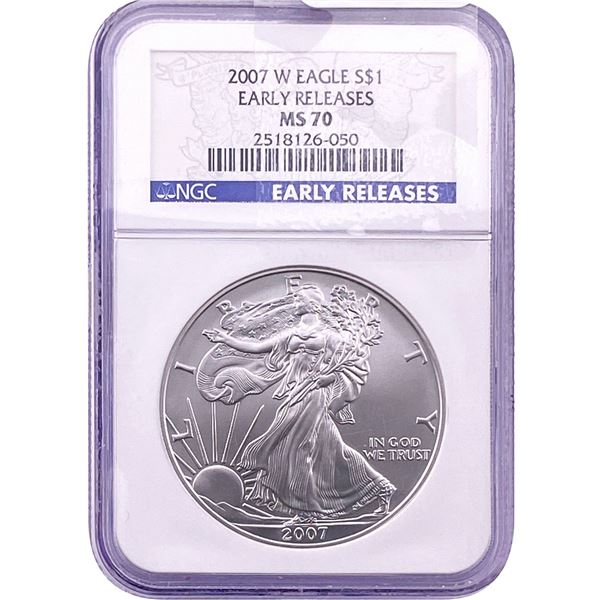 2007 Silver Eagle NGC MS70