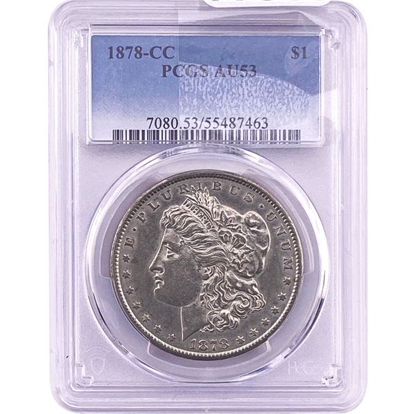 1878-CC Morgan Silver Dollar PCGS AU53
