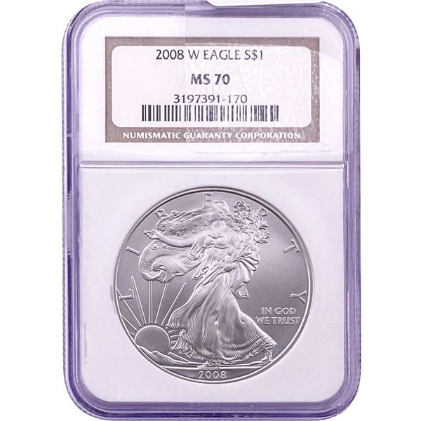 2008 Silver Eagle NGC MS70