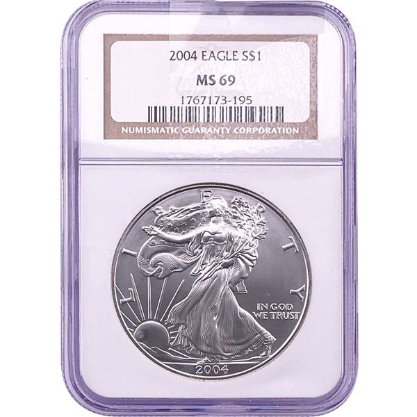 2004 Silver Eagle NGC MS69