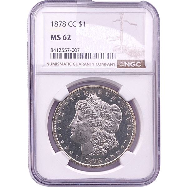 1878-CC Morgan Silver Dollar NGC MS62