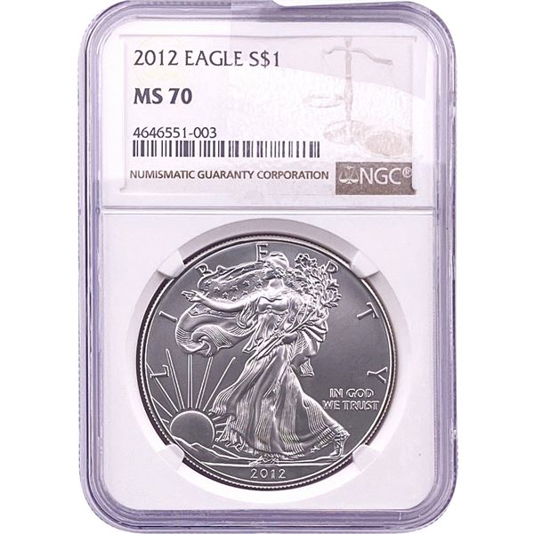 2012 Silver Eagle NGC MS70