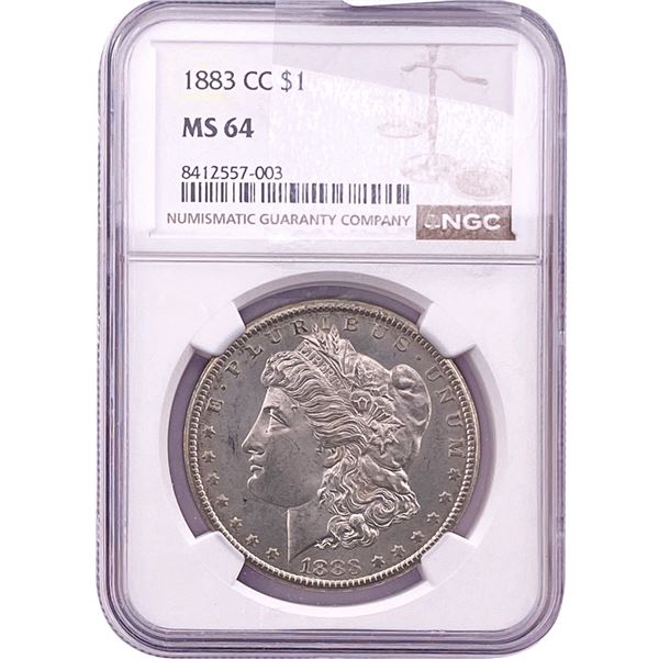 1883-CC Morgan Silver Dollar NGC MS64