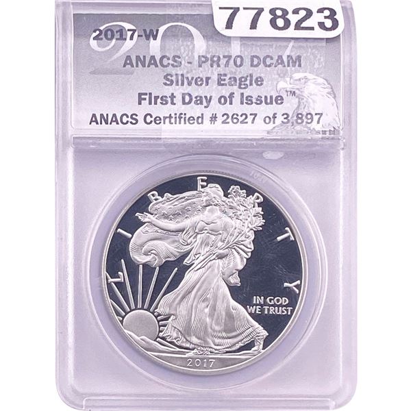 2017 Silver Eagle ANACS PR70 DCAM