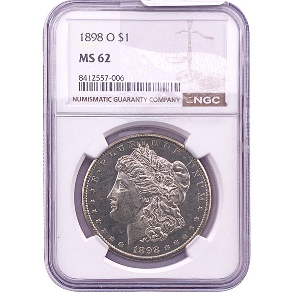1898-O Morgan Silver Dollar NGC MS62