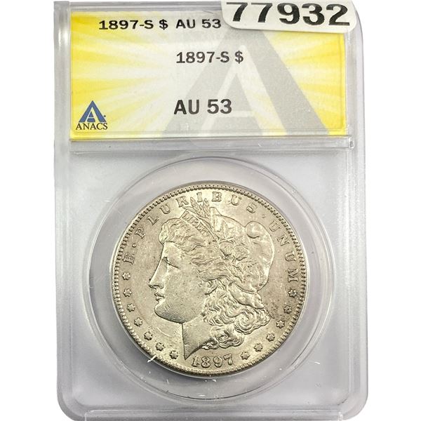 1897-S Morgan Silver Dollar ANACS AU53