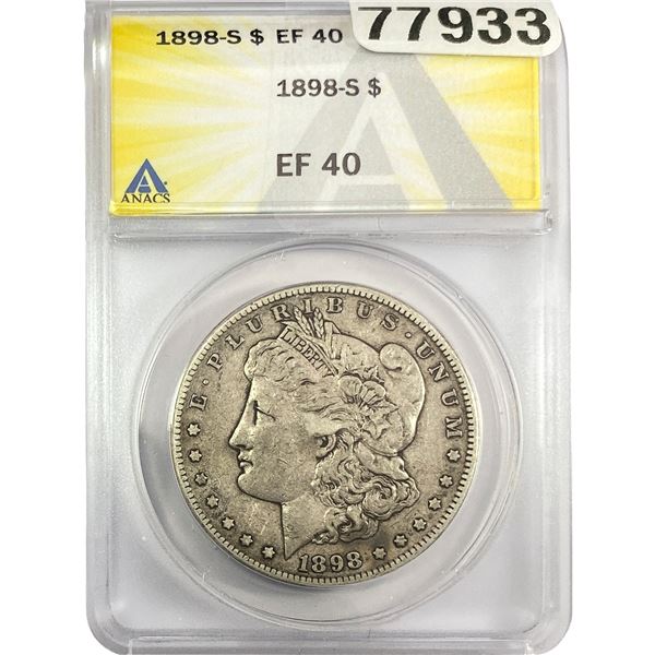 1898-S Morgan Silver Dollar ANACS EF40