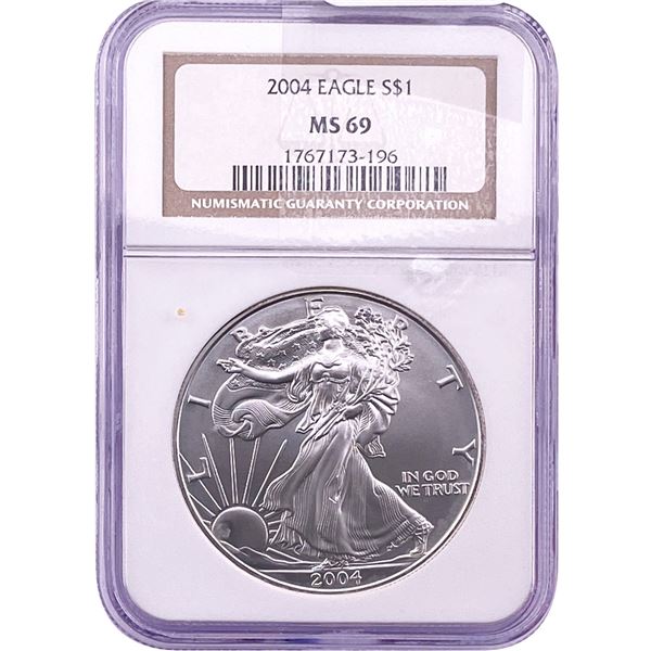2004 Silver Eagle NGC MS69