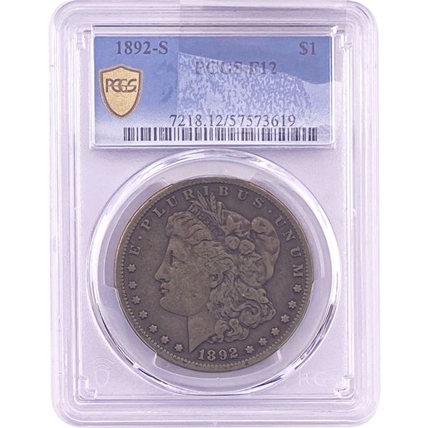 1892-S Morgan Silver Dollar PCGS F12
