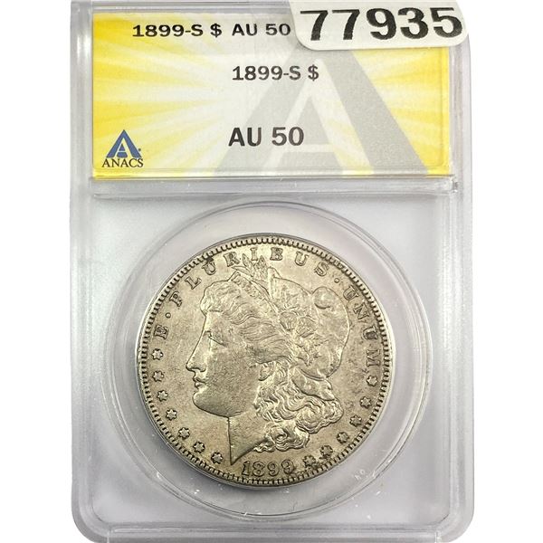 1899-S Morgan Silver Dollar ANACS AU50