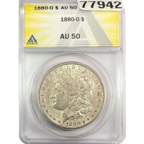 1880-O Morgan Silver Dollar ANACS AU50