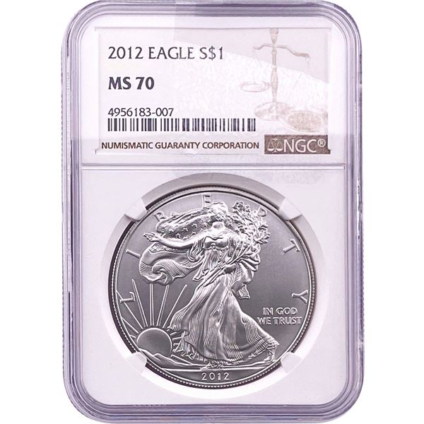 2012 Silver Eagle NGC MS70