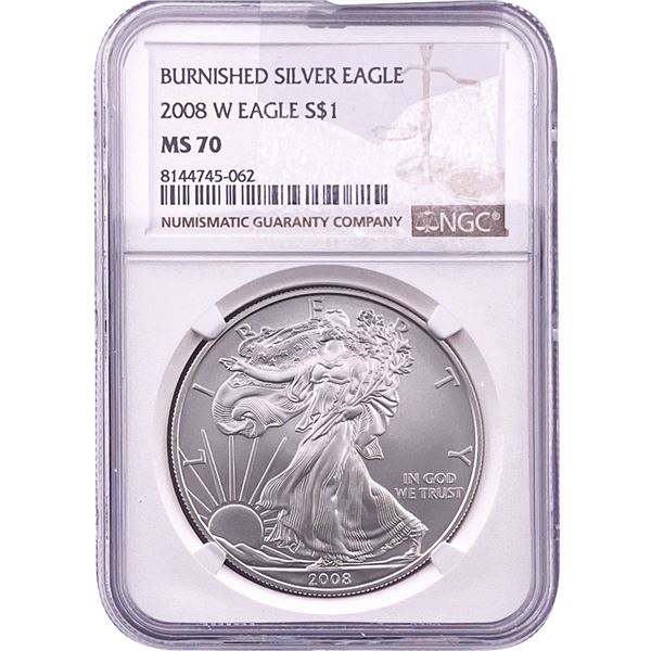2008 Silver Eagle NGC MS70