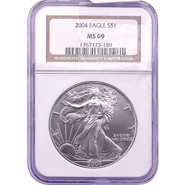 2004 Silver Eagle NGC MS69
