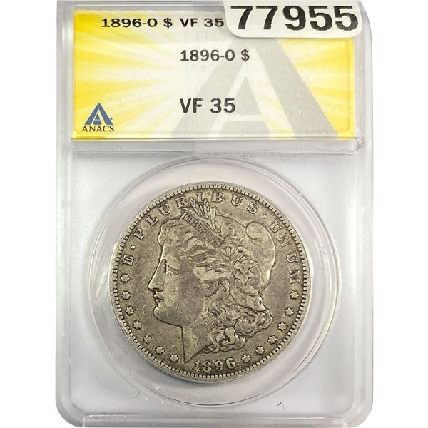 1896-O Morgan Silver Dollar ANACS VF35