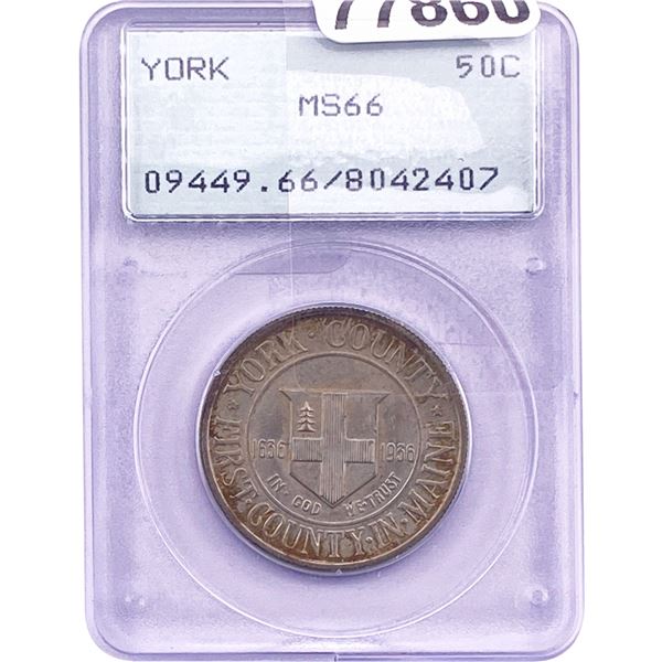 1956 York Half Dollar PCGS MS66