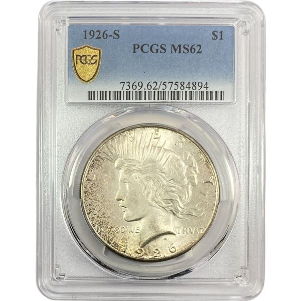 1926-S Silver Peace Dollar PCGS MS62