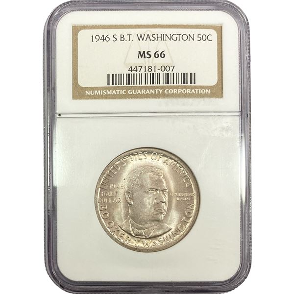 1946-S Washington Silver Half Dollar NGC MS66