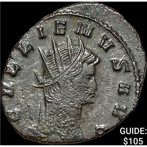 Roman Gallienus, 253-268 AD BI DBL Denarius CHOICE AU