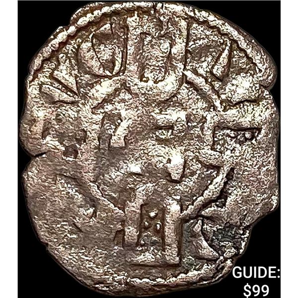 1248-1279 Portugal Alfonso III Silver Denero NEARLY UNCIRCULATED