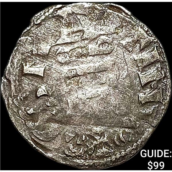 1150-1200 AD France Abbey of St.Martin Silver Denier NEARLY UNCIRCULATED