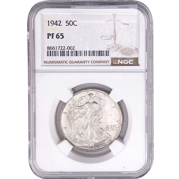 1942 Walking Liberty Half Dollar PCGS PF65