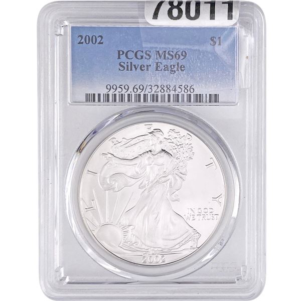 2002  PCGS MS69 SILVER EAGLE